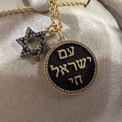 Fashion Star of David Necklace with Zircon Charms