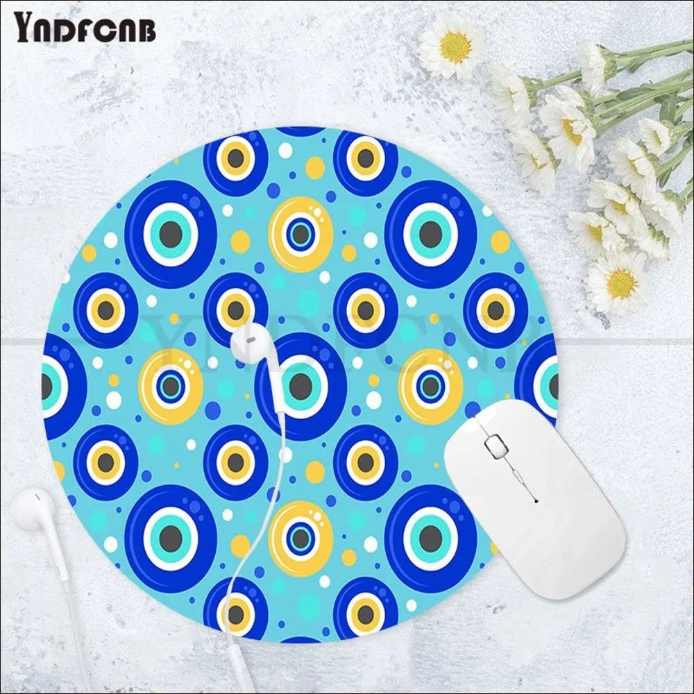 Lucky Evil Eye Round Custom Skin Desktop Desk Mat