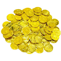 100pcs Hanukkah Gold Coin Plastic Chips