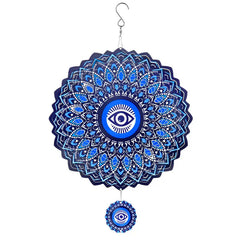 Blue Evil Eye Wind Spinner Hanging Decoration