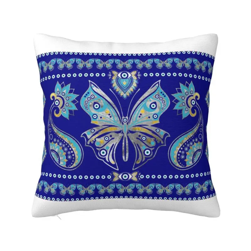 Fatima Hamsa Hand Cushion Covers - Evil Eye Velvet Pillow Case