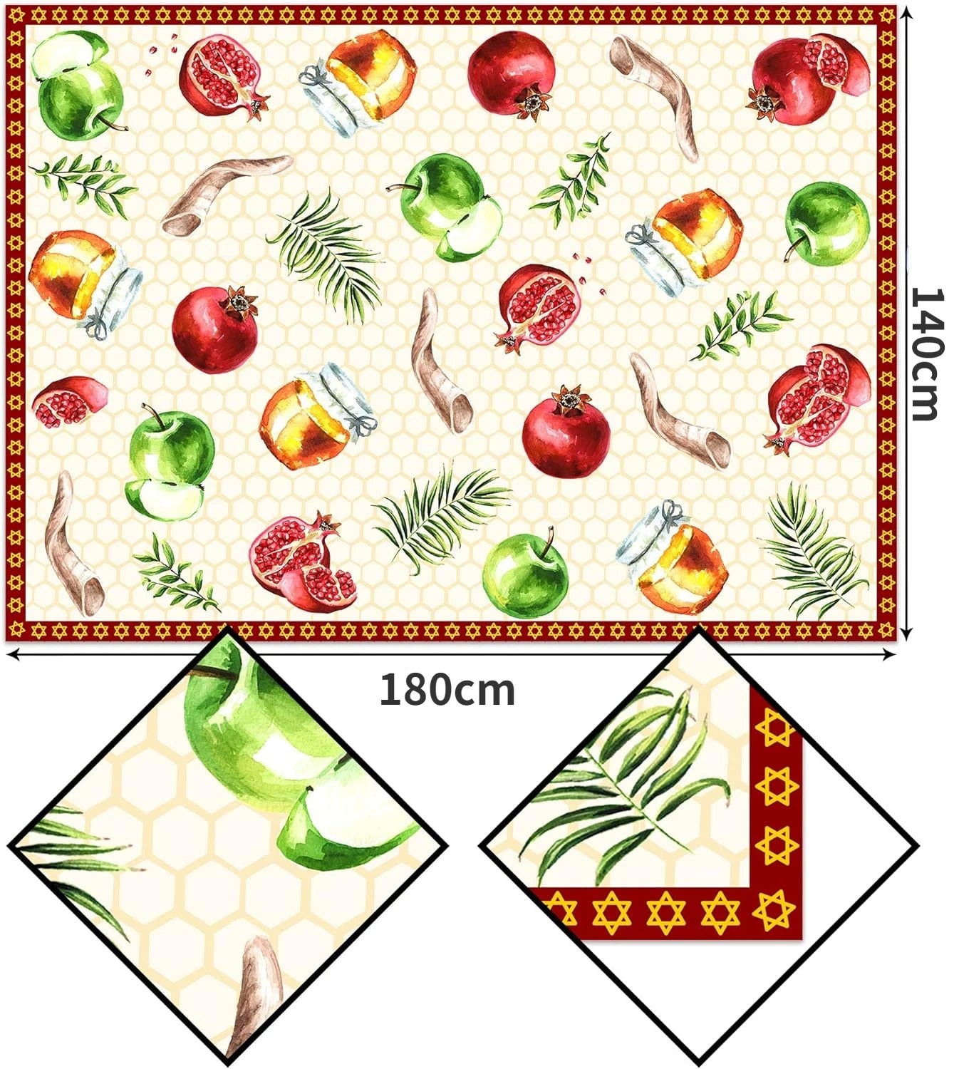 Rosh Hashanah Waterproof Table Runner