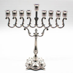 Hanukkah Menorah Candle Holder - Silver Color