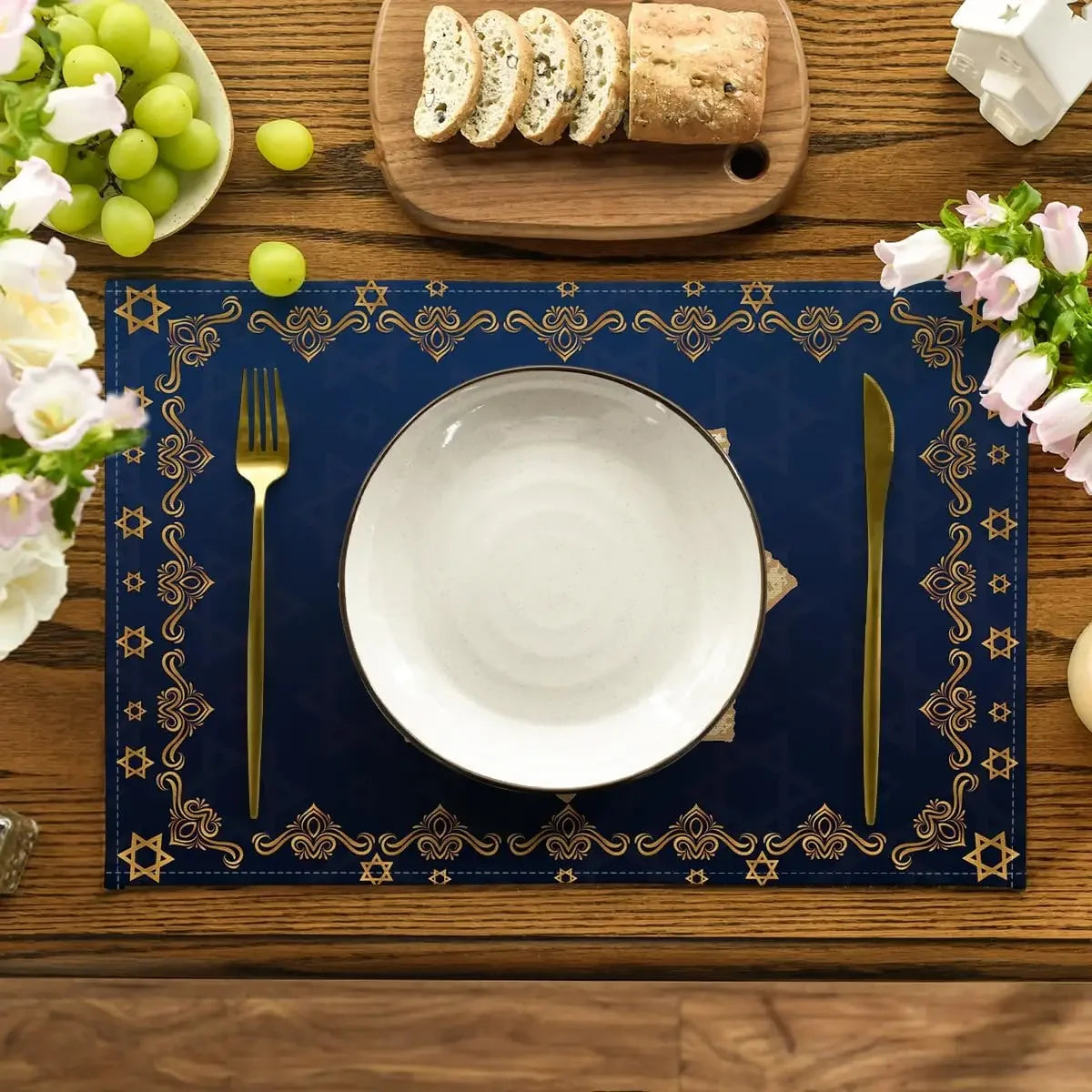 1pc Happy Passover Linen Placemat