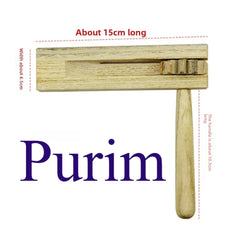 Jewish Kids Musical Toys – Purim Noise Maker Wooden Fish, Double Horn, and Sound Tube