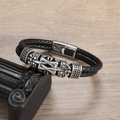 Star of David Jewish Bracelet - Religious Jerusalem Morgan Star Leather Design