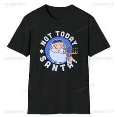 Funny Santa Christmukkah T-Shirt – Women's Hanukkah Jewish Shirt