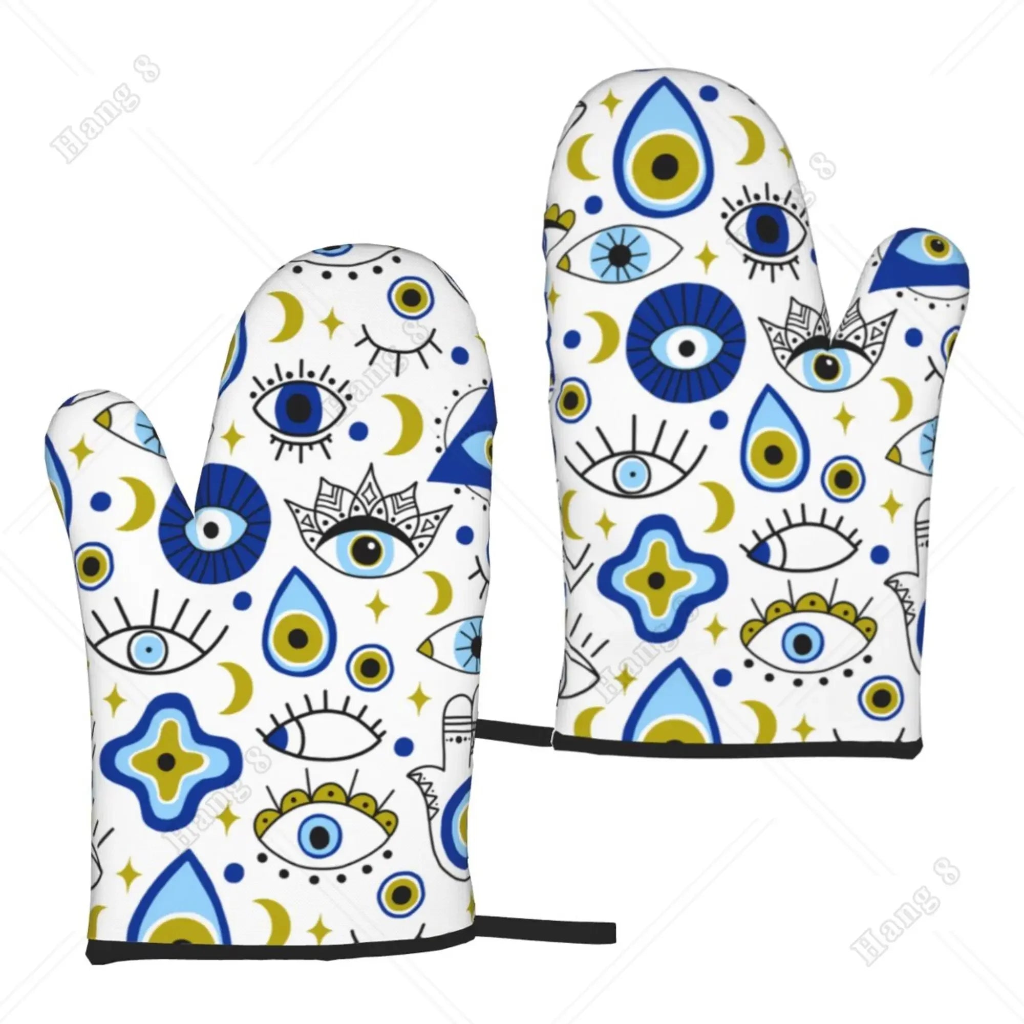 Navy Blue Evil Eye Egyptian Style - 2PC Set