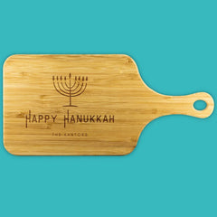 Personalized Happy Hanukkah Board - Challah, Latke Plate & Platter