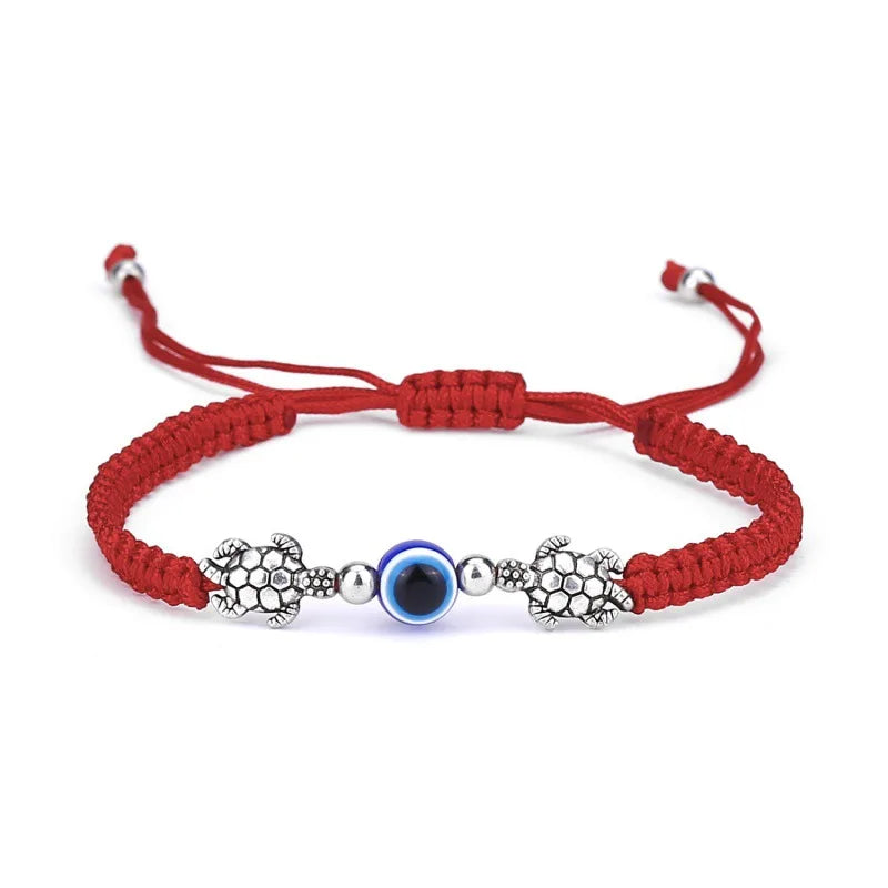 Handmade Red String Hamsa & Evil Eye Bracelet - Kabbalah Protection