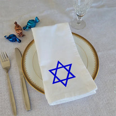 Elegant Star of David Napkins 2pcs – Judaica Decor for Jewish Holidays and Shabbat Tables