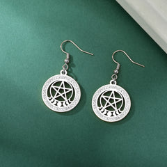 Zircon Star of David Dangle Earrings for Women - Gold Color Stainless Steel Hexagram, Jewish Israel Jewelry