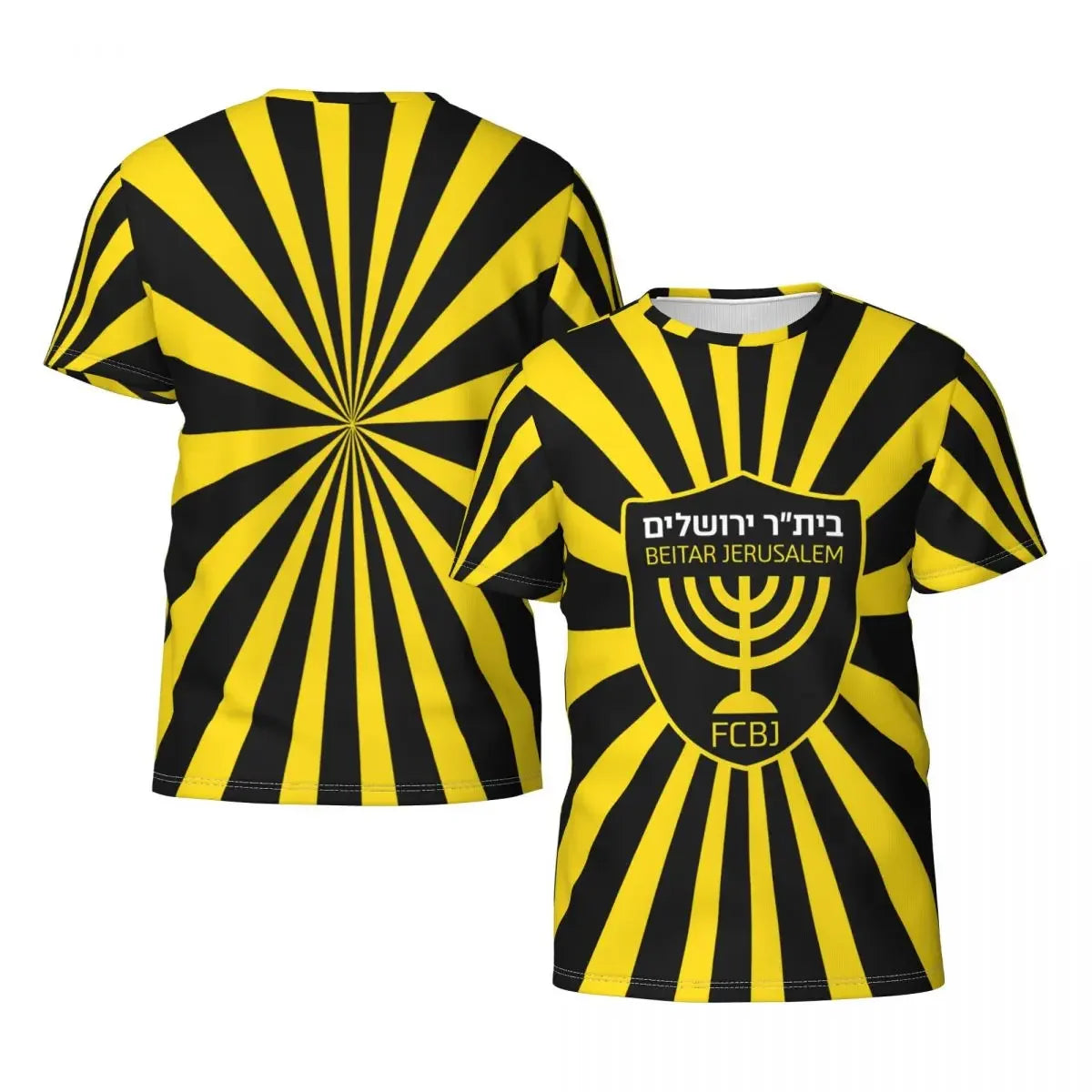 Beitar FCBJ Jerusalem Men's Athletic T-Shirt – Classic Short Sleeve Crewneck Cotton Tee