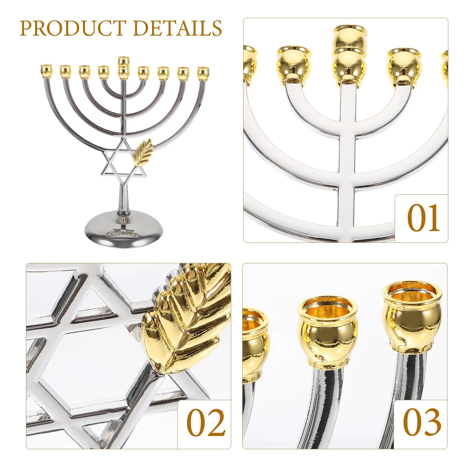 Elegant Hanukkah Candlestick