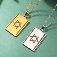 Israel's Flag Necklace for Men & Women