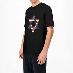 Star Of David American Flag T-Shirt