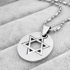 Stainless Steel Star of David Pendant Necklace